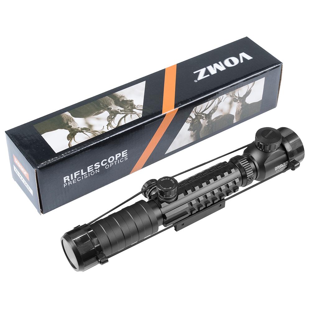 VOMZ 3-9x32 EG Hunting Scope Red/Green Dot Illuminated Sight Tactical Scope with 22mm for Hunting
