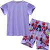 Short-Sleeved Cartoon Digital Printing, Middle-Aged And Older Children'S Daily Loungewear, Short-Sleeved + Shorts Set 92276.