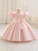 2025 Baby & Toddler Bow Puff Sleeve Birthday Party Princess Dress