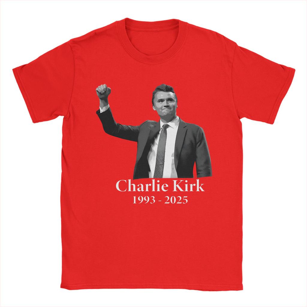 Мужская футболка REST IN PEACE Charlie Kirk 1993-2025 Футболки Новинка Пляжная футболка Y2K Повседневная Повседневная Топы из чистого хлопка Большие размеры