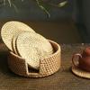 1 Piece of Rattan Cup Mat, Bowl Mat, Tea Cup Mat,heat Insulation Mat, Tableware Mat, Waterproof Mat Christmas Decorations