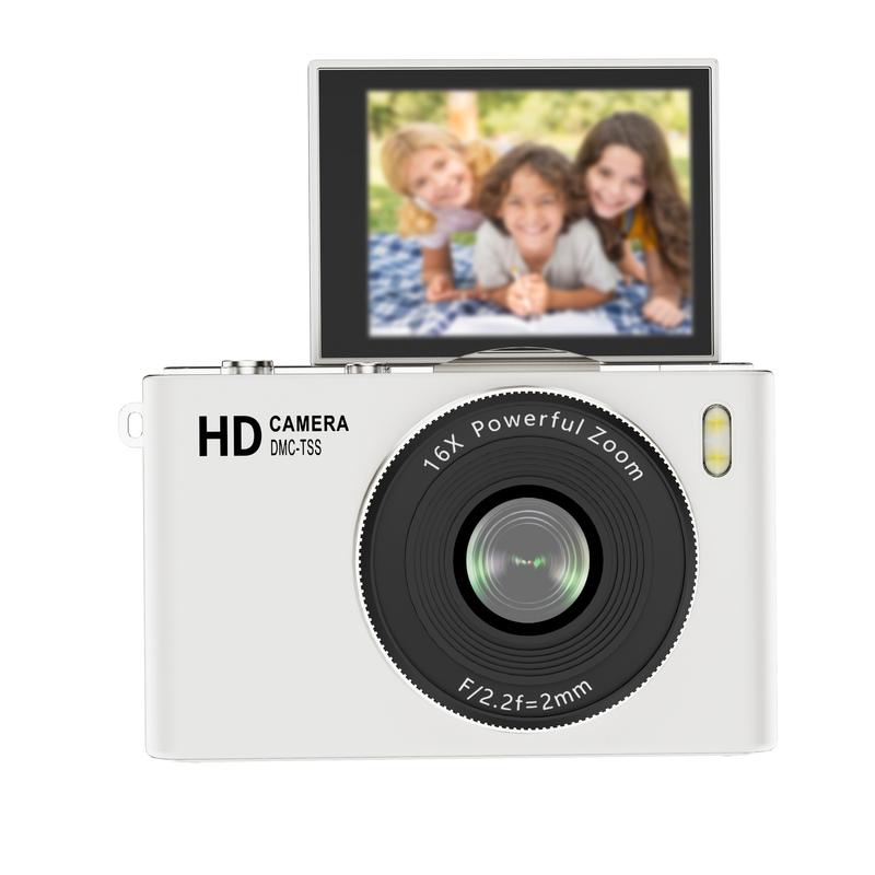 64 МП Цифровая камера Ultra HD с откидным экраном, видео 4K, 2,4-дюймовый IPS-дисплей, легкая, портативная, для путешествий