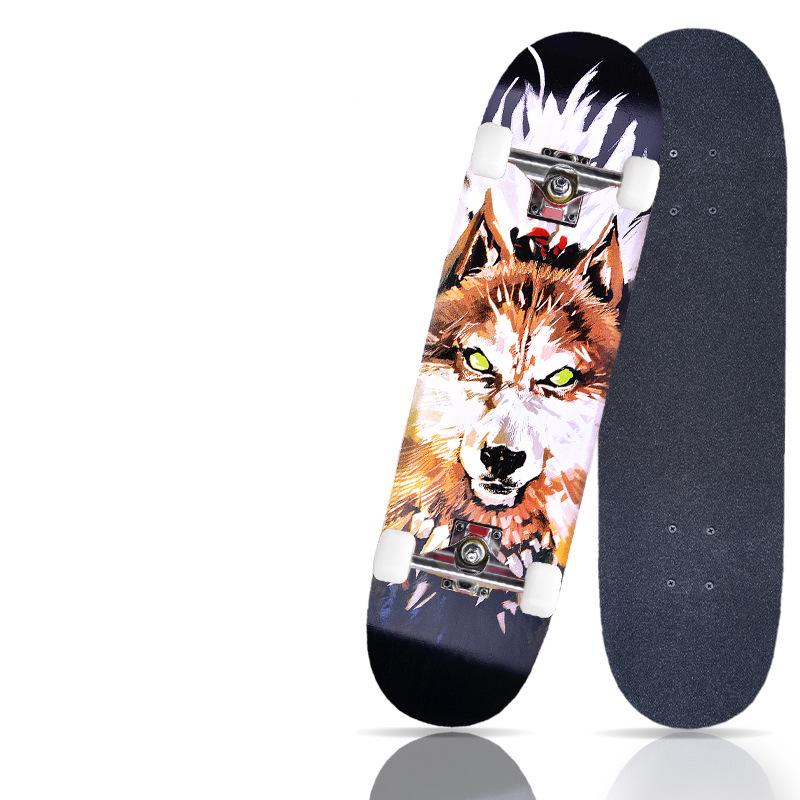 Pro Skateboard: Beginner-Ready Maple Longboard with Double Kick Deck for Adults & Kids