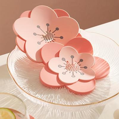 1 шт. Розовый креативный двухслойный лепестковый дизайн теплоизоляционная подкладка под цветочную чашку хозяйственные товары утолщенная подкладка для горшка противоожоговая изоляционная подкладка
