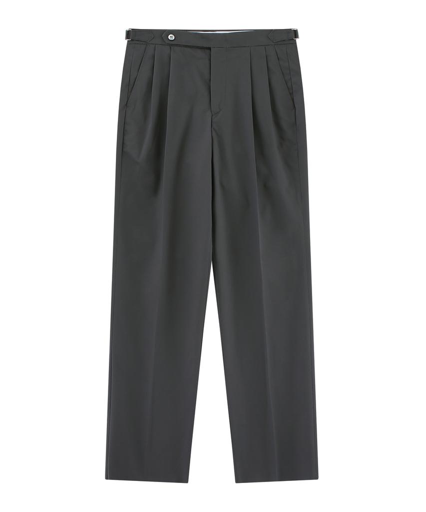 BELLIEF Supima Cotton Adjust 2Pleats Relaxed Chino (Charcoal)