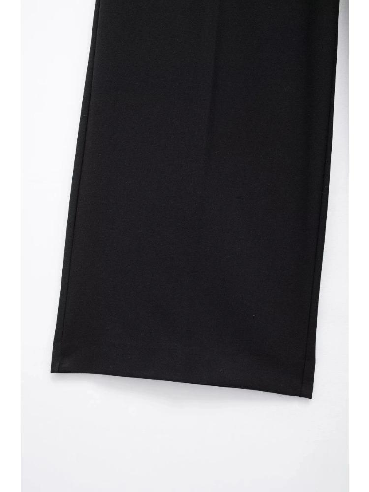 Однотонные женские черные брюки с высокой талией, однотонные широкие брюки с эластичной резинкой на талии, женские модные повседневные свободные брюки на шнуровке, уличная одежда