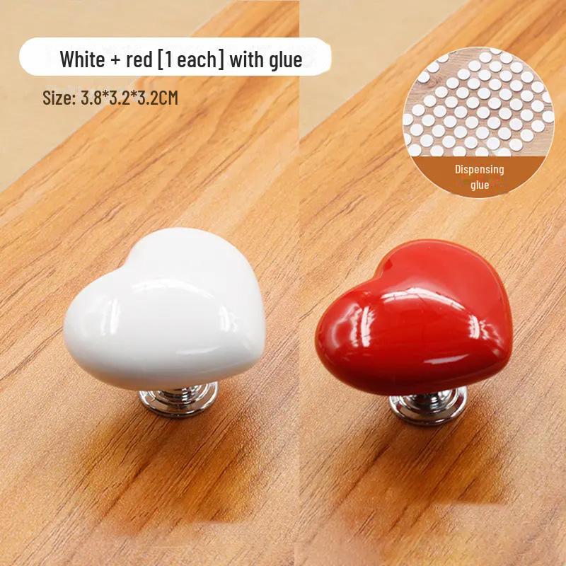 Colorful Heart-Shaped Toilet Flush Button Cover