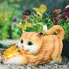 Солнечная садовая статуэтка кошки, солнечные фонари, скульптура статуэтки кошки, подарок на новоселье, водонепроницаемая скульптура для мамы, бабушки, для сада, патио