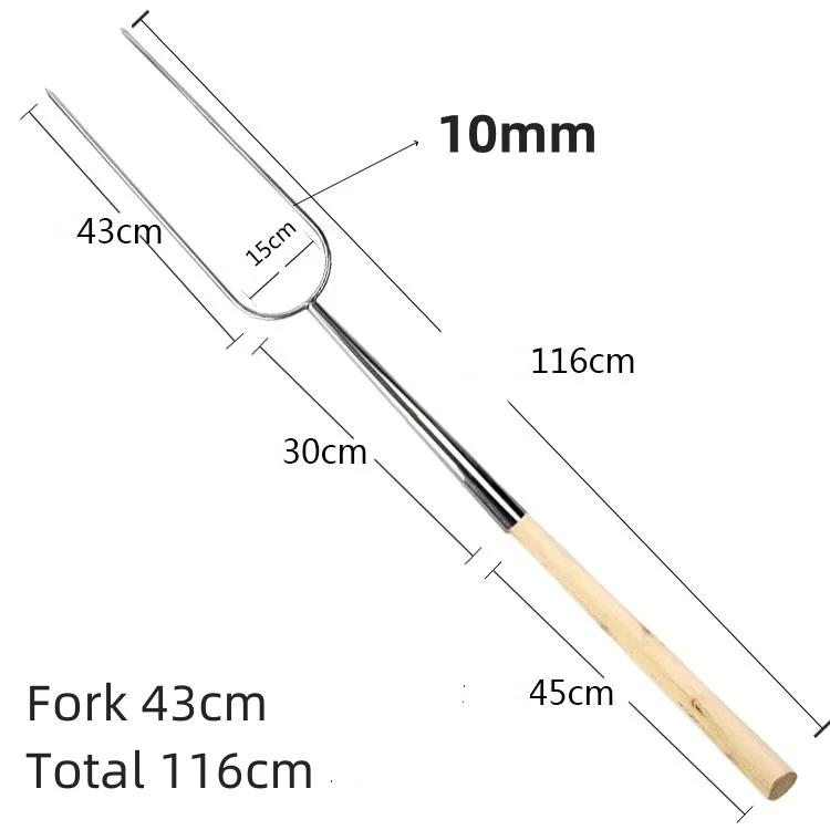 Big meat fork Extendable Roasting Sticks Stainless Steel BBQ Smores Skewers duck BBQ meat fork long large big roast chicken fork