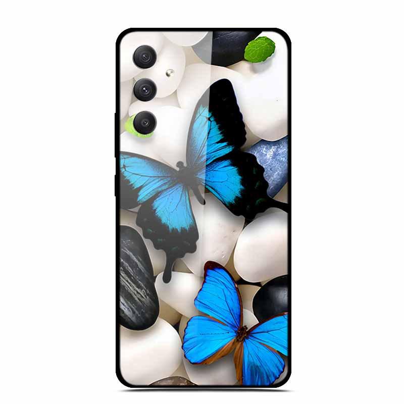 Чехол для телефона Samsung A35 5G - Персонализированный Цветной Закаленный Стеклянный, Противоударный.