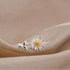 Кольца с цветком ромашки для женщин, кольца регулируемого размера, модные вечерние ювелирные изделия, подарок