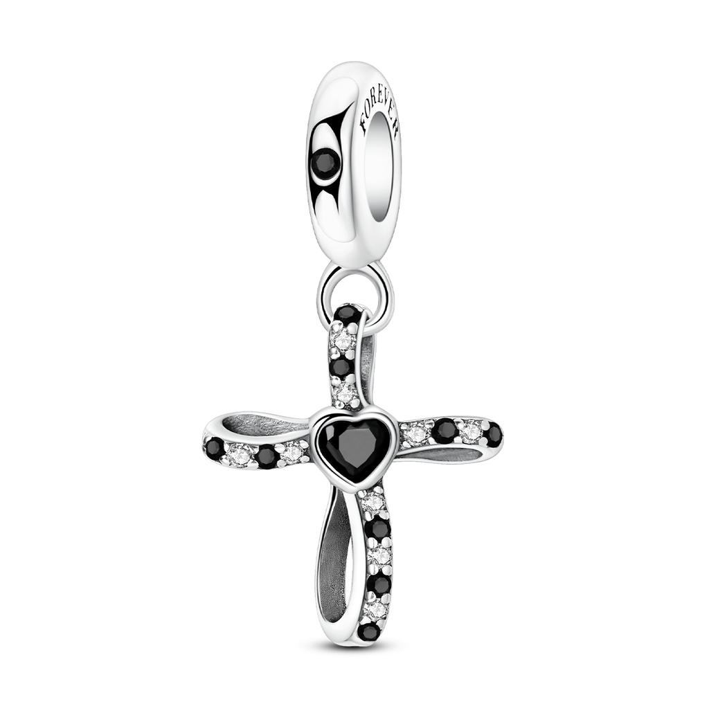 Cross Copper Charms Religion Pendant For Woman Fit Original Beads Bracelet Diy Fashion Jewelry