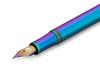 Kaweco Collection Liliput Kolibri I Premium Rainbow Color Reservoir Fountain Rainbow Steel for Ink EF Pen, Nib, Cartridges, 4.9-inch, Nib (Extra