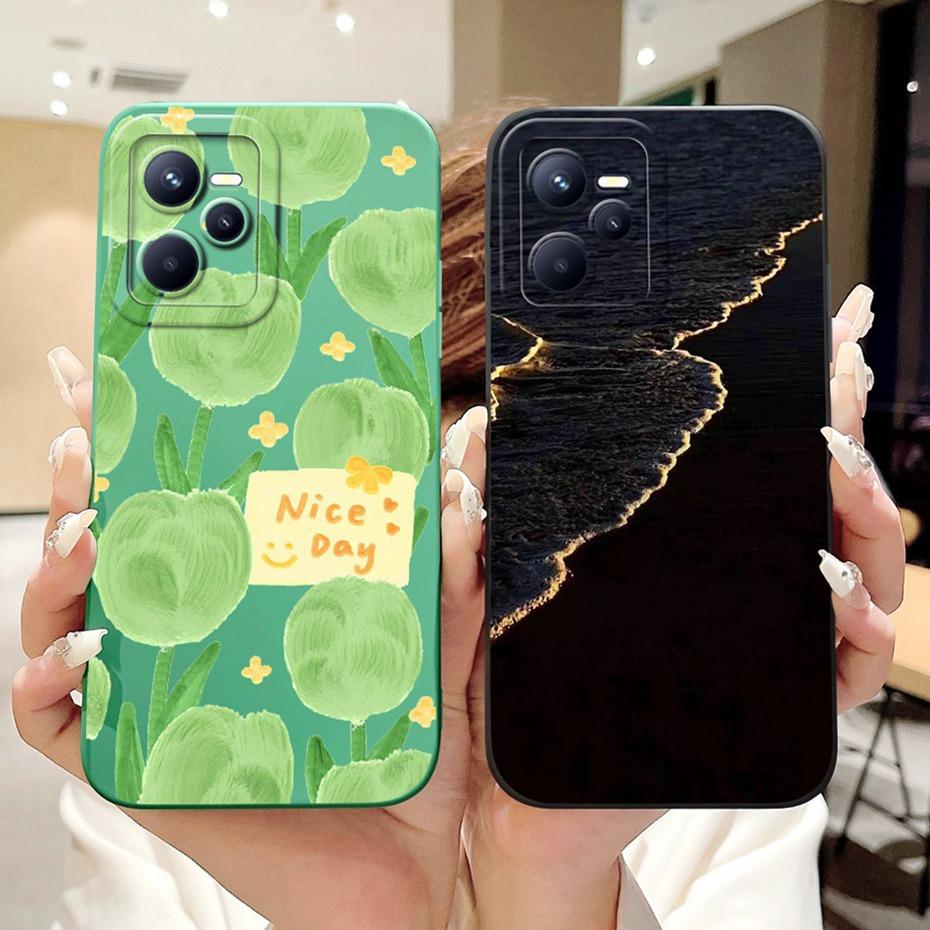 Защитный чехол для объектива для Realme C35, модный узор, мягкая силиконовая задняя крышка для RealmeC35 C 35 4G RMX3511, чехлы для телефона