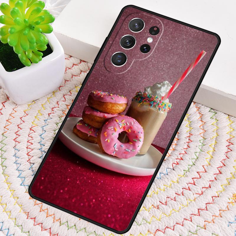 Чехол для телефона 'Сладкий десерт с пончиком и кофе' для Samsung Galaxy note 10 pro S26 Ultra S23 S24 FE S25 S21 S22 PLUS ударопрочный