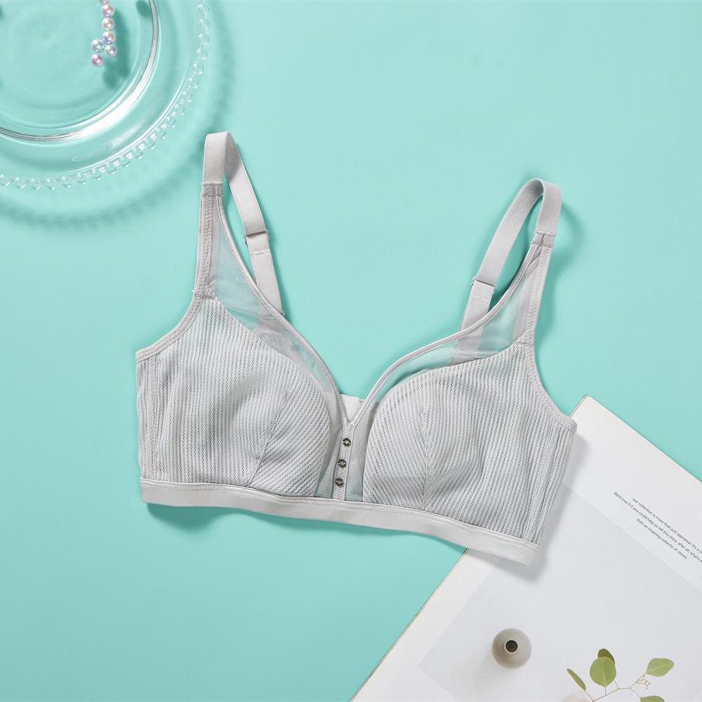 Sexy Mesh Underwear Women's Thin Anti-Sag No Steel Ring Bra