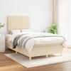 VidaXL Divan Bed with Mattress Cream 120x200 Cm Fabric - Model 3142486