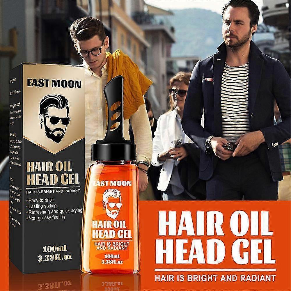 1-3X 2-In-1 Hair Wax Gel With Comb Long-lasting Fluffy Hair Men Hair Styling Gel Tool