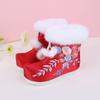 [Ся Чжи] Зима 2025 новые детские вышитые ботинки утолщенные нескользящие зимние ботинки Ханфу для девочек старинные короткие ботинки