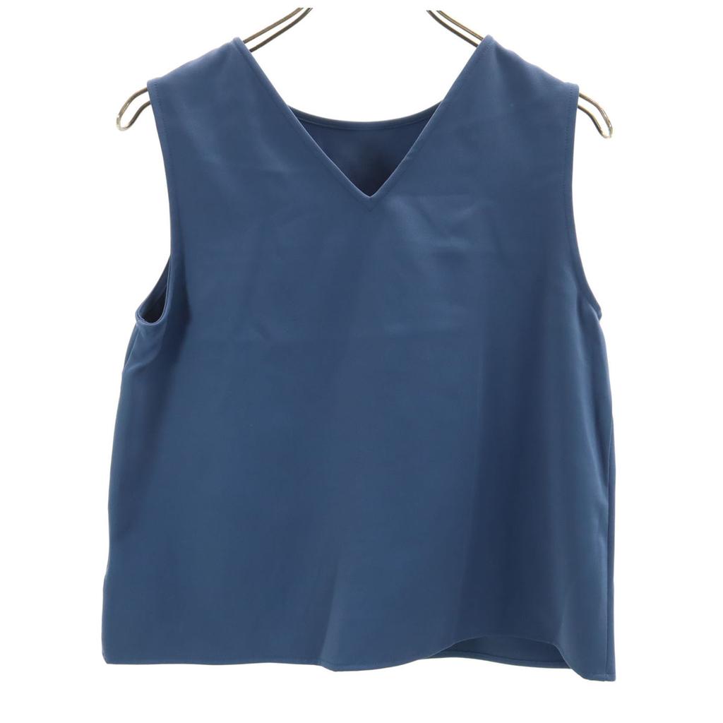 BEAMS HEART Блузка без рукавов S Синий темно-синий топы Женщины Б/у