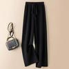 Thick Warm Knitted Casual Chic Basic Soft Elastic High Waist Women's Pants Korean Fashion Straight Ankle-Length Pants For Women