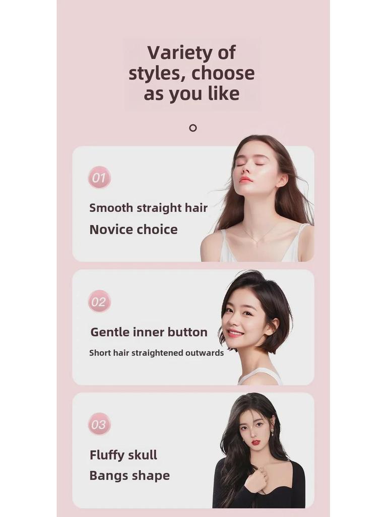 Перезаряжаемая беспроводная расческа для выпрямления и завивки волос с технологией отрицательных ионов — портативная, не повреждающая волосы, пушистая, с большим объемом.