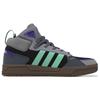 Adidas Neo 100Db Mid Trendy Casual Slip Non-Slip Durable High Top Skate Shoes Unisex Skate Shoes Gray Green GZ2584
