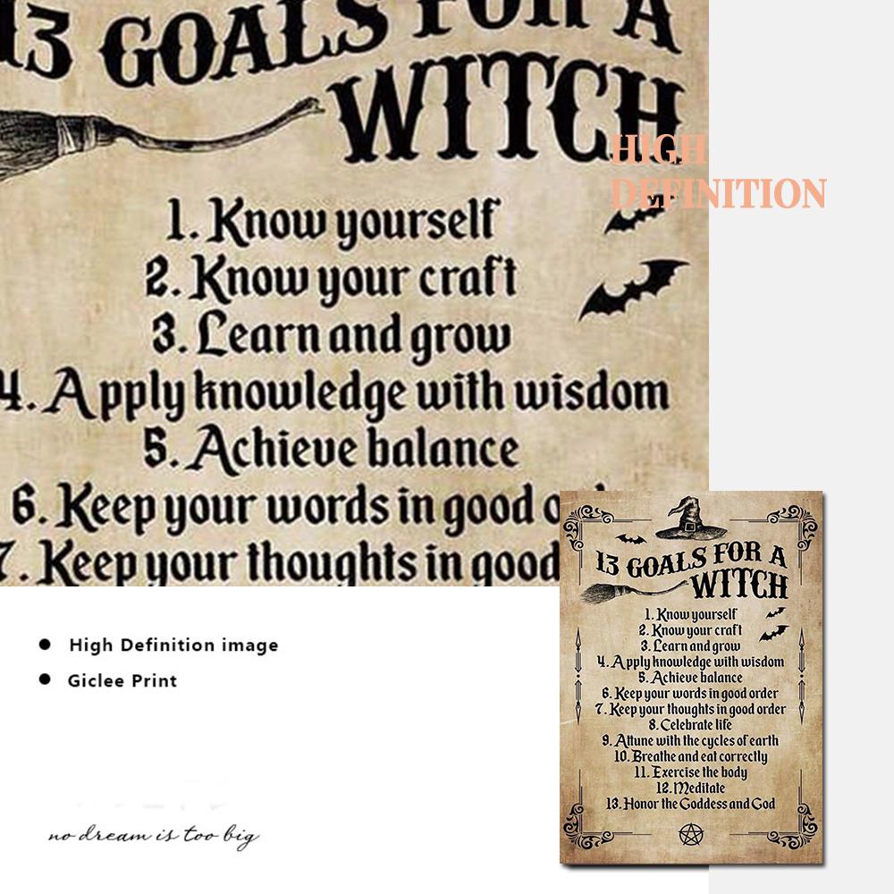 Kitchen Witchery Poster Retro Witch Canvas Painting Prints Posters Vintage Home Room Bar Cafe Decor Aesthetic Art Wall Painting