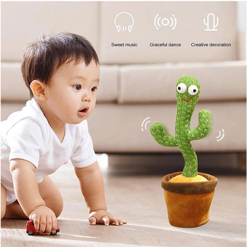 Hot Sale Plush Musical Toys Gifts Funny Doll Chidlren Kids Dancing Cactus Dance Toy Singing and Dancing Illuminated Record Swing Twisted Electric