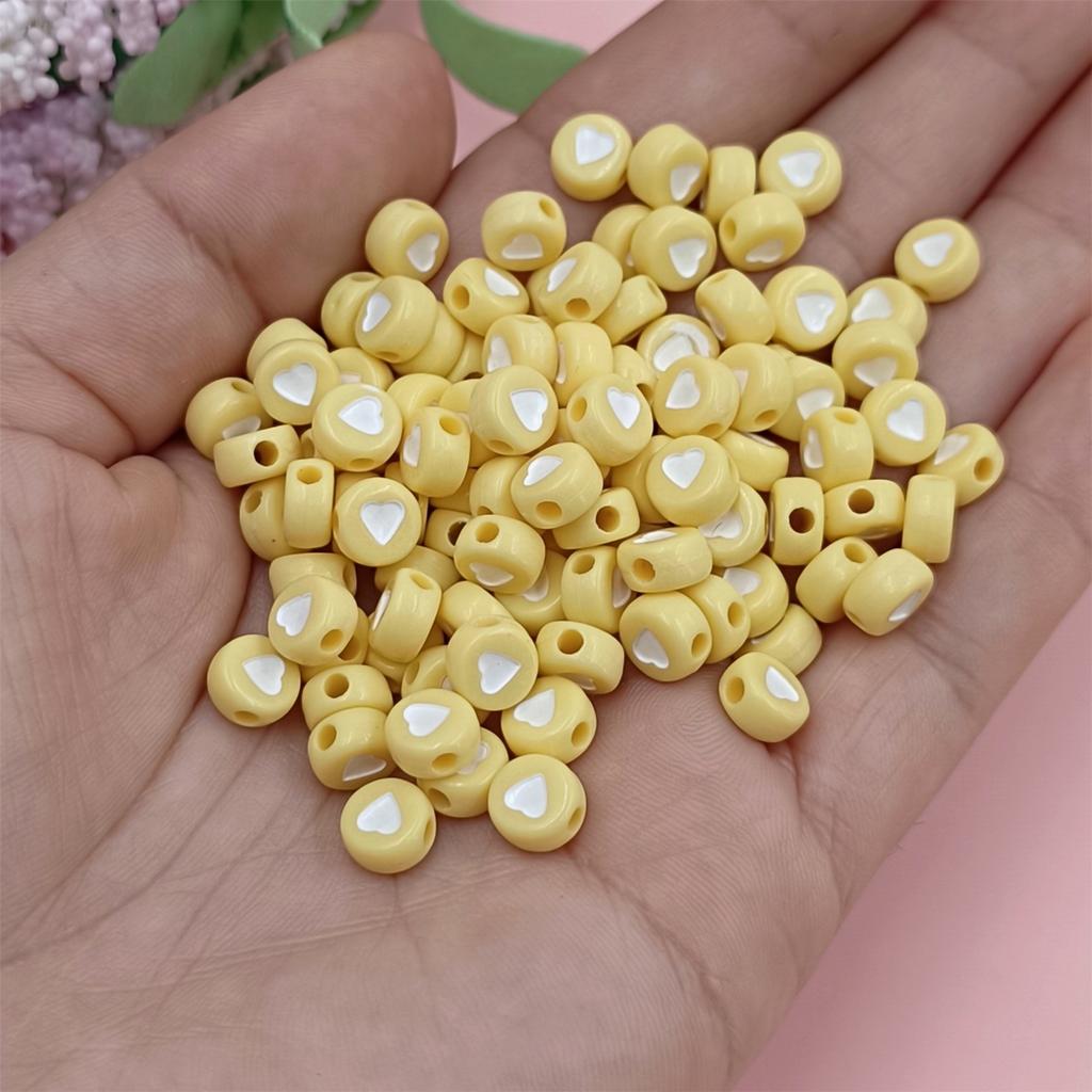 300 шт. в форме сердца ярких цветов, фурнитура для изготовления ювелирных изделий, 7 мм, модные свободные акриловые бусины «сделай сам», 300 шт.