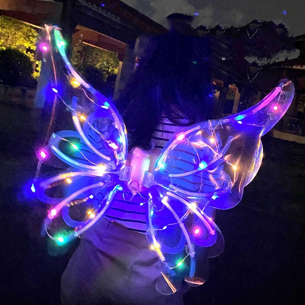 Fluttering Wings LED Electric Butterfly Wings Creative Glowing Electric Fairy Wings Party