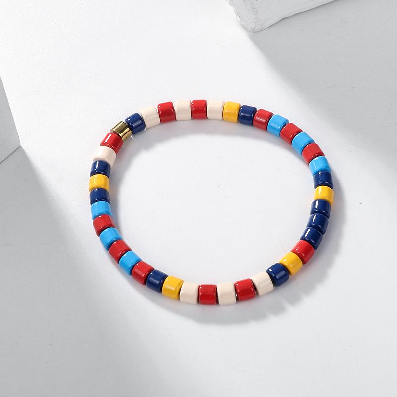 Bohemian Enamel Rainbow Beaded Candy Bracelet