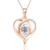 Ожерелье Популярное высококачественное ожерелье из циркония с подвеской в форме сердца, гипоаллергенное ожерелье, серебряное ожерелье с покрытием из розового золота 18 карат, простое повседневное ожерелье для взрослых