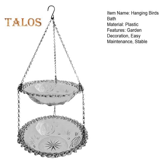 Подвесная ванна для птиц на открытом воздухе, поднос для колибри, двухслойная кормушка для диких птиц, миска для декора патио на заднем дворе