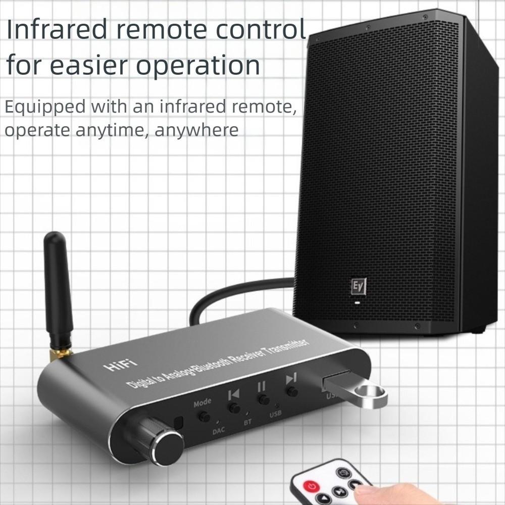 with Bluetooth 5.1 Receiver Digital to Analog Audio Converter  TV, Gaming, CD Player, MP3