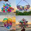 Stained Glass Window Hanging Honeycomb Multicolor Butterfly Bee Stained Glass Panels Stain Glass Hummingbird Window Hanging