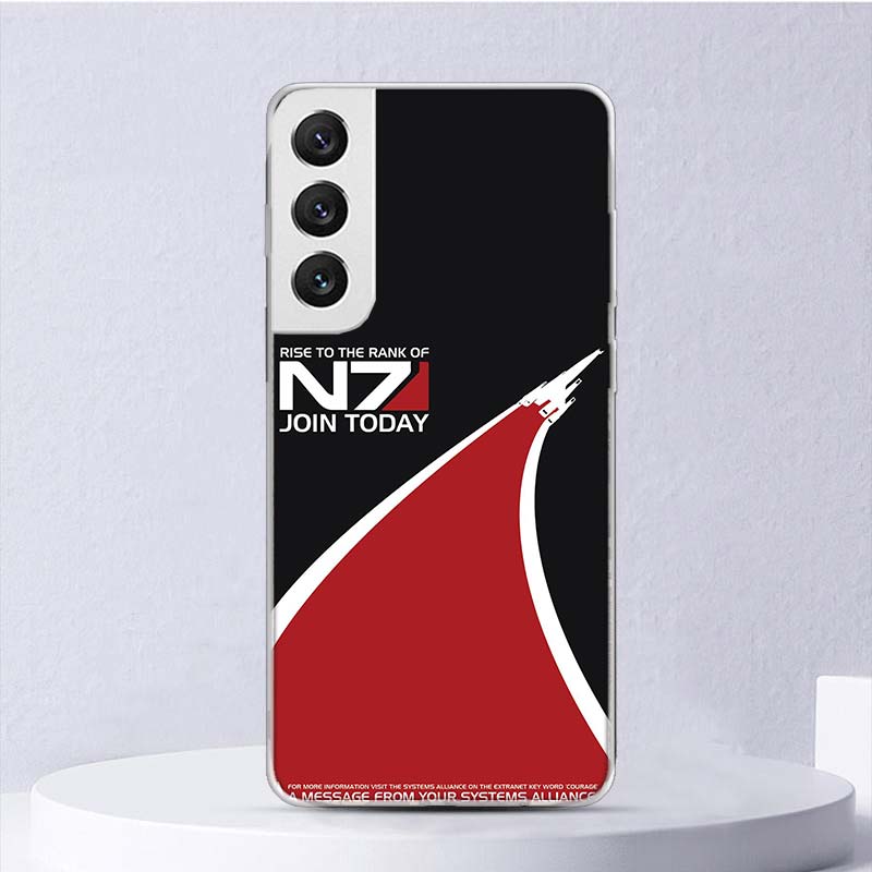 Мягкий чехол N7 Mass Effect для Samsung Galaxy S25 S24 S23 S22 Ultra Чехол для телефона S21 S20 FE S10 Plus S25Edge + Funda Coque