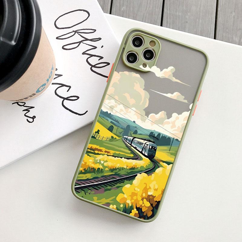 Чехол для телефона 'Полевые цветы' Для iphone 7 8 Plus SE2 16 15 11 12 13 Pro Max 12 13 Mini 14 Plus X XR XS Ударопрочный Чехол Funda