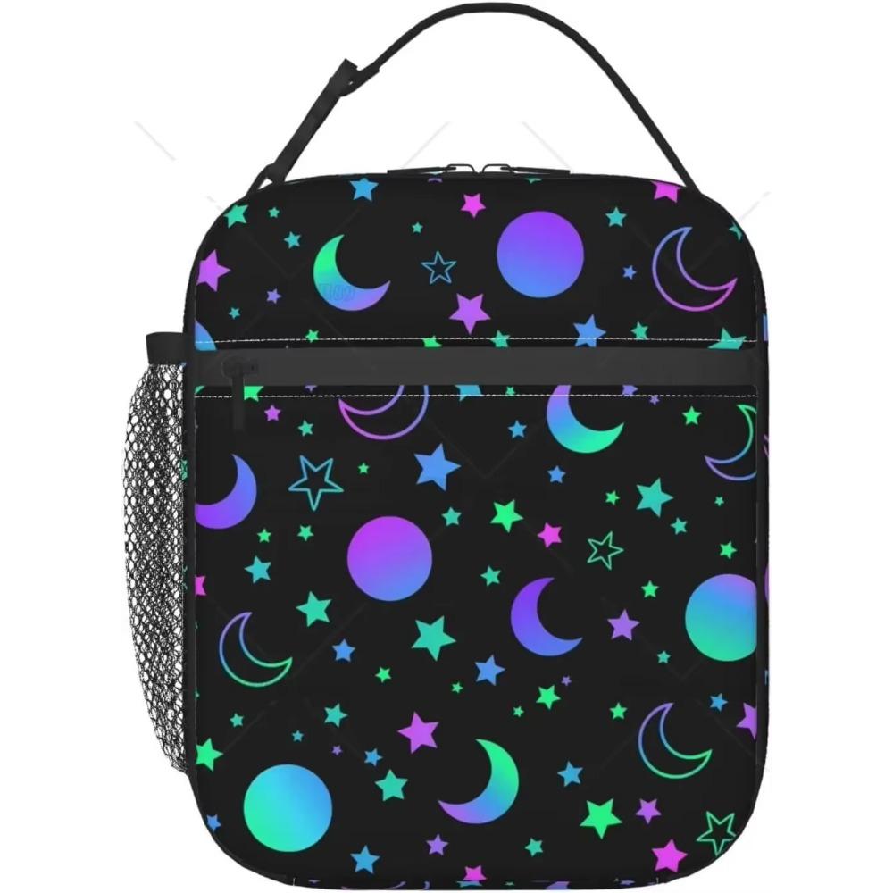 Mystical Moon Sun Lunch Bag Insulated Large Capacity Lunch Box for Women Men Reusable Portable Cooler Bag for Office Picnic