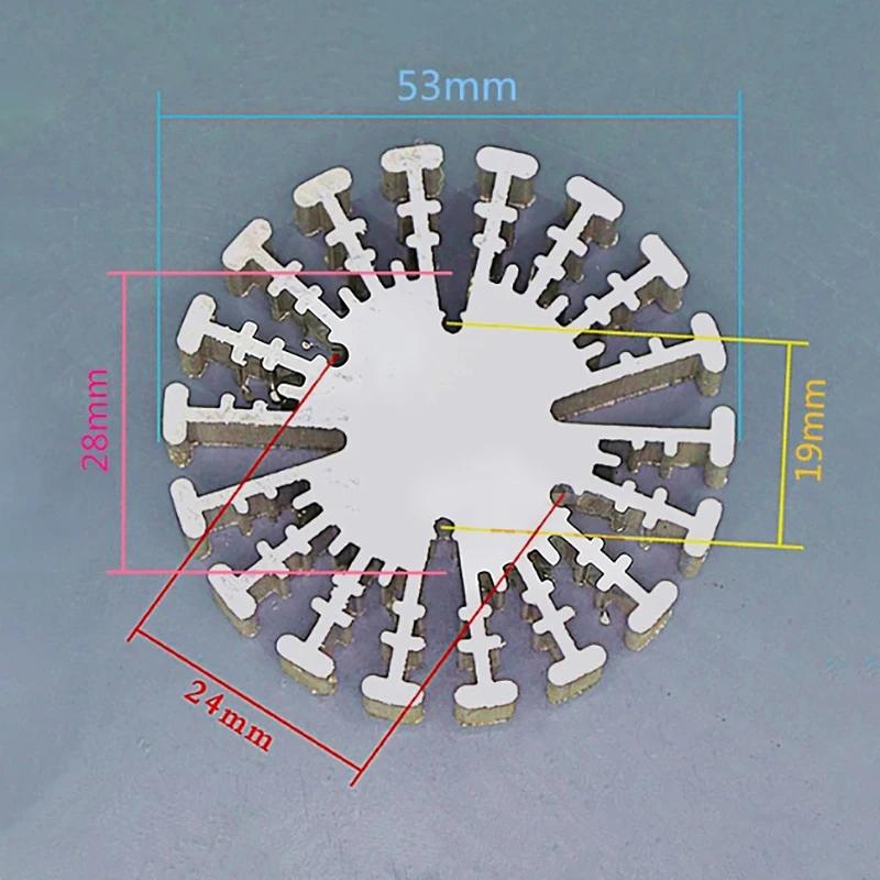 High Power LED COB Radiator Heatsink Sunflower Solid round Alloy Aluminum 25-67MM Diameter for Heat Dissipation