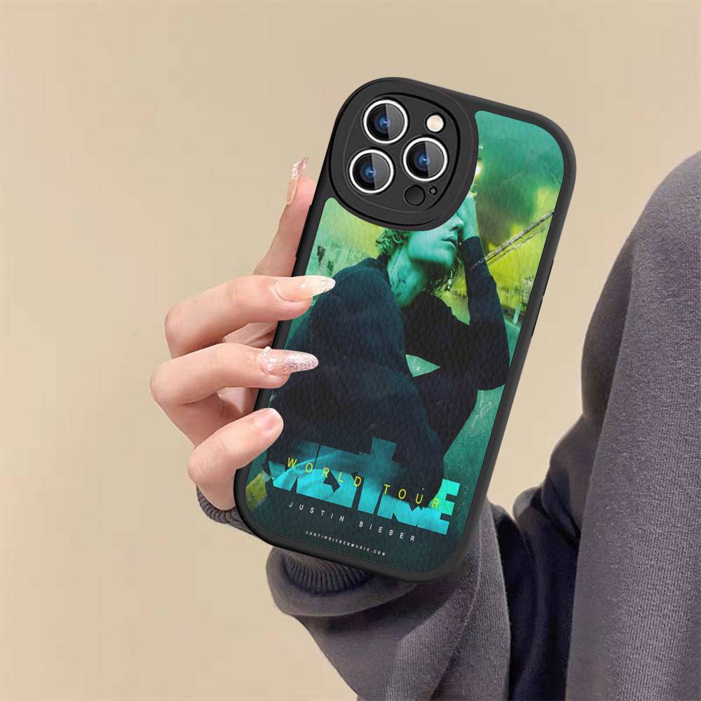 Певец Джастин Бибер Для iPhone 16 15 14 13 12 11 Pro Max Plus Кожаный Чехол для Телефона
