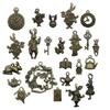 Antique 40pcs Wonderland Fairy Tale Tea Party Steampunk Victorian Necklace Bracelet Pendants