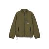 Solid Color Casual Zip Collar Long Sleeve Cotton Jacket Men Jacket Green A26ZF-302