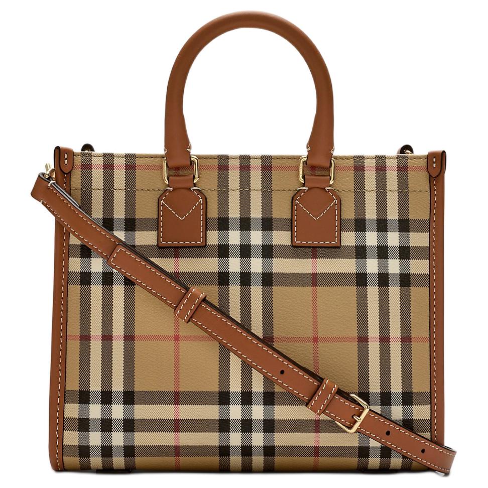 Burberry Freya Detachable Adjustable Shoulder Strap Tote Bag Women tote bags Classic-Beige Heather-Brown 80975661