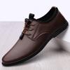 Simple Casual Leather Shoes for Men Comfortable Oxford Shoes Outdoor Walking Footwear Vintage Style Male Formal Dress Footwear
