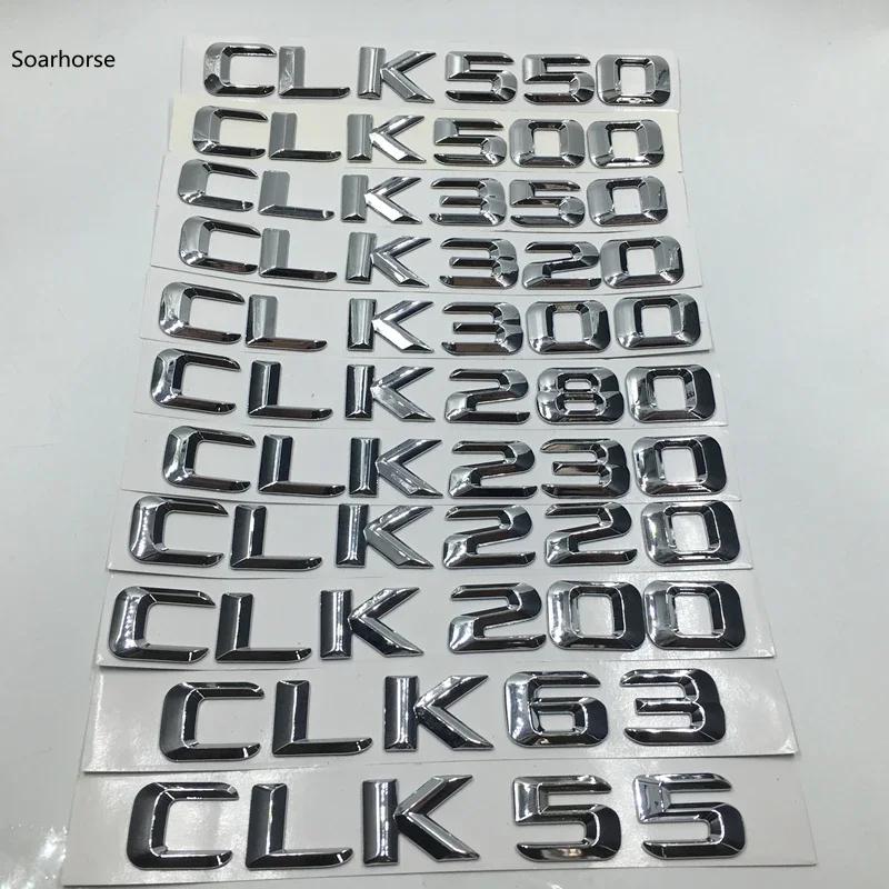 3D ABS For Mercedes-Benz W209 CLK Class CLK55 CLK63 CLK200 CLK220 CLK230 CLK550 Emblems Tail Logo Chrome Stickers Accessories