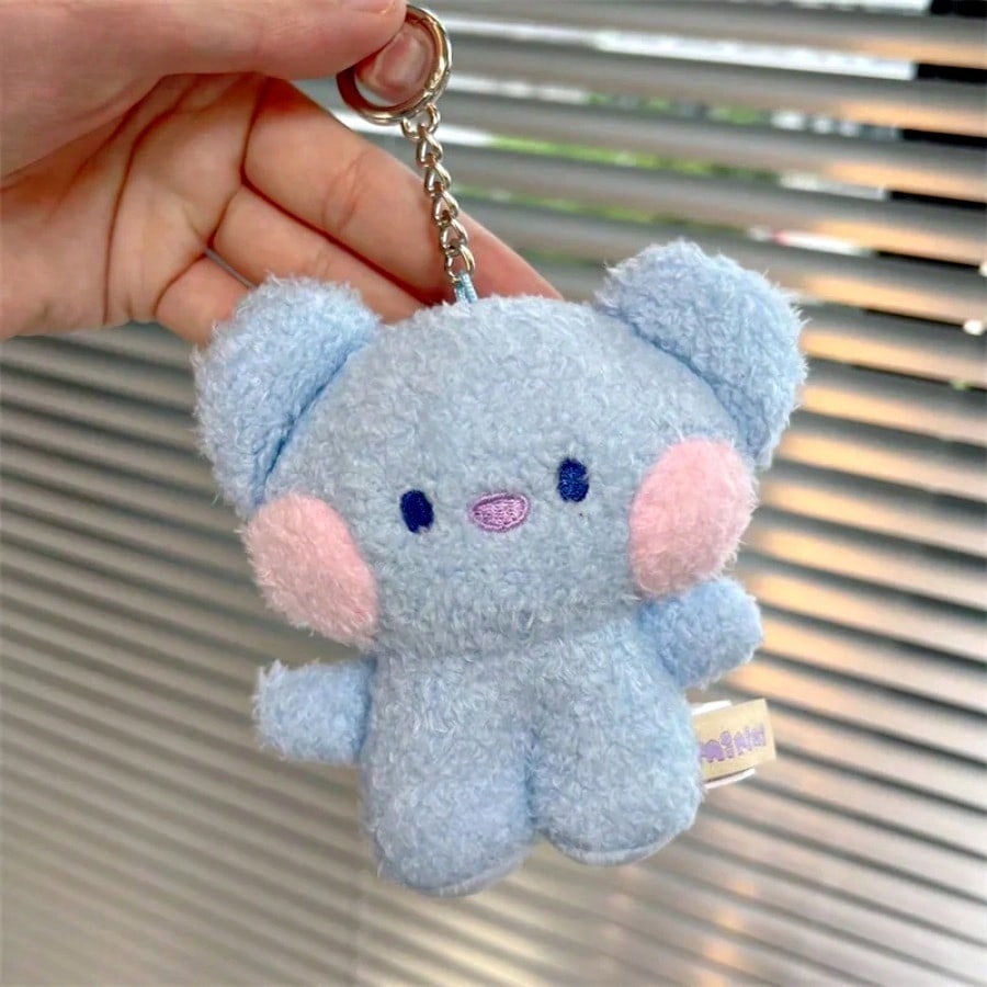LINE FRIENDS BT21 Аниме K-pop и Мультяшная тематика 8 см Мини-животное COOKY RJ TATA Плюшевый Милый Брелок и Шарм для Рюкзака
