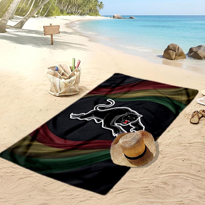 Penrith Panthers Print Beach Towel Soft Portable Quick?dry Towel For Pool Summer Vacation Outdoor Sport