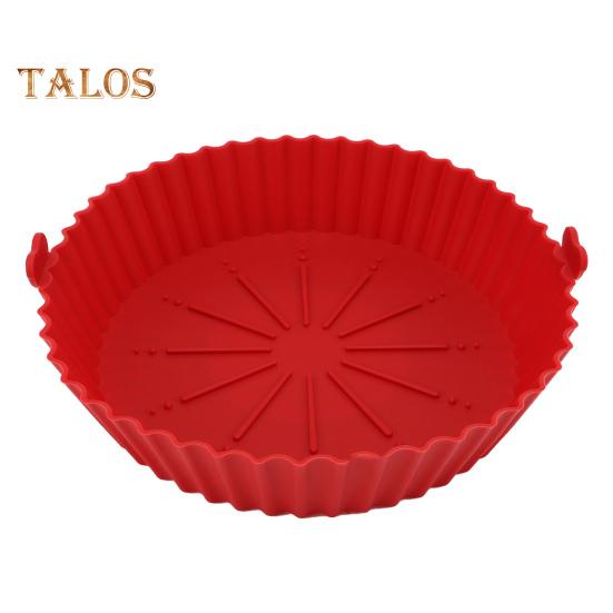 Silicone Bakeware Non Stick Microwave Good Flexibility Practical Round Design Fryer Silicone Bakeware Baking Tools