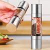 Manual Spice Grinder Stainless Steel Adjustable Ceramic Core Clear Visible Handheld Salt Pepper Grinding Tool Condiment Bottle Kitchen Gadgets